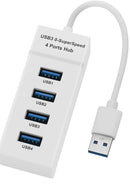 Hub USB 3.0 Com 4 Portas, LED, Alta Velocidade (5Gbps) Compatível Com PC TV Consoles Mouse PenDrive Teclado Impressora Plug & Play, Expansor para PC, Notebook, Mac e Windows (PRETO)