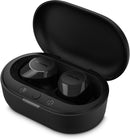 Fone de ouvido sem fio TWS Philips TAT1209BK/00 na cor preto, com bluetooth, microfone, tecnologia IPX4 e 18 horas de reprodução.