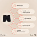 Kit 6 Cuecas Boxer Lupo Microfibra Poliamida Sem Costura Adulto Masculino