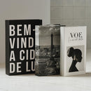 Kit 3 Caixas Livro Decorativo Porta Objetos Decoração Casa Sala Multiuso Jogo de Livros Decorativos Conjunto Capa Dura (CASA BLANCA)