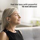 Fone de ouvido sem fio TWS Philips TAT1209BK/00 na cor preto, com bluetooth, microfone, tecnologia IPX4 e 18 horas de reprodução.