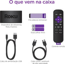 Roku Express | Dispositivo de streaming para TV HD/Full HD compatível com Alexa, Siri e Google. Inclui Cabo HDMI Premium