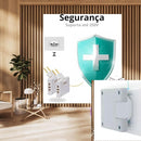 Genérico Kit 2 Adaptadores de Tomada slim em T Articulado com 3 tomadas, sendo 10A e 20A, Azul, Preto, Rosa, Branco