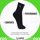 Kit 6 Pares de Meia Lupo Cano Médio Atoalhada Punho Canelado