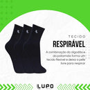 Kit 6 Pares de Meia Lupo Cano Médio Atoalhada Punho Canelado