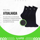Kit 6 Pares de Meia Lupo Cano Médio Atoalhada Punho Canelado