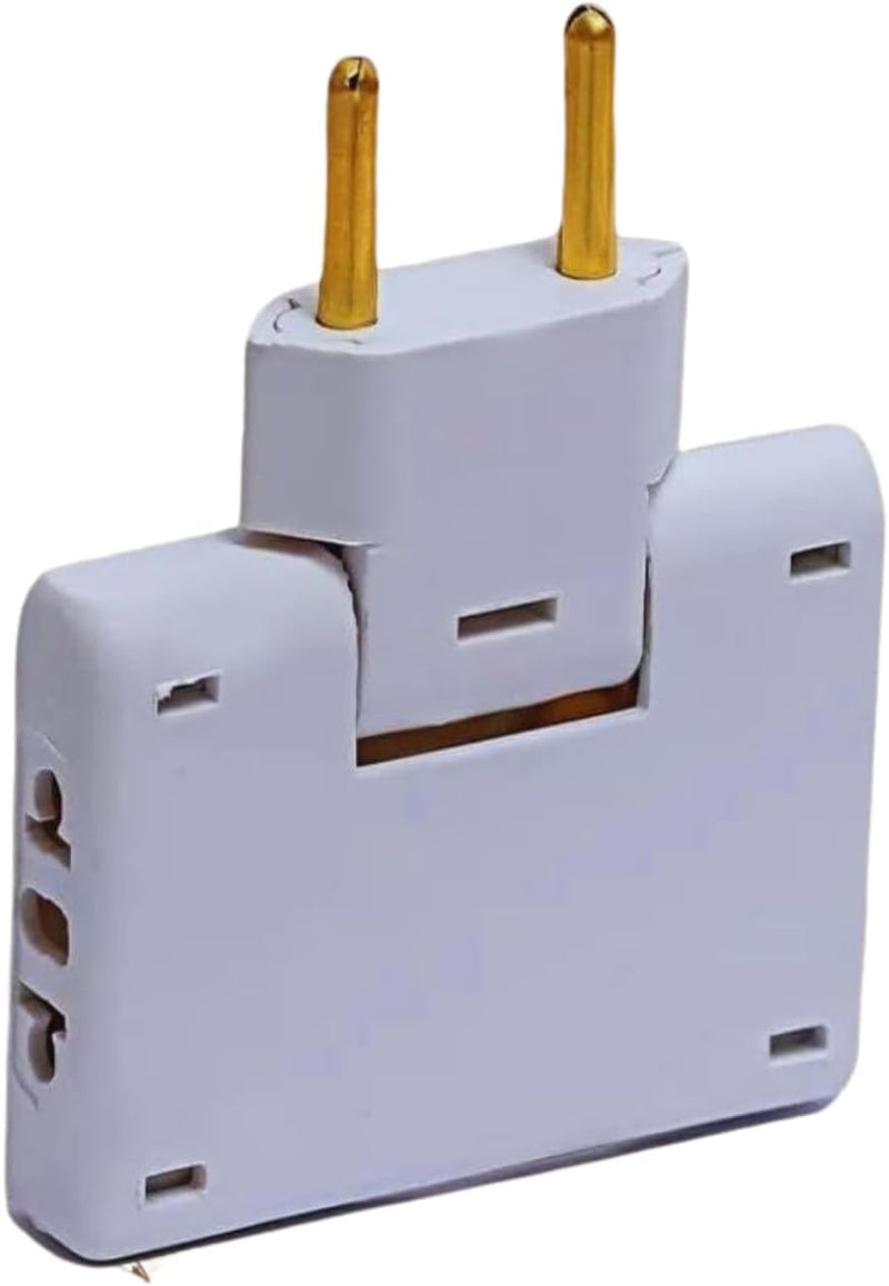 Genérico Kit 2 Adaptadores de Tomada slim em T Articulado com 3 tomadas, sendo 10A e 20A, Azul, Preto, Rosa, Branco