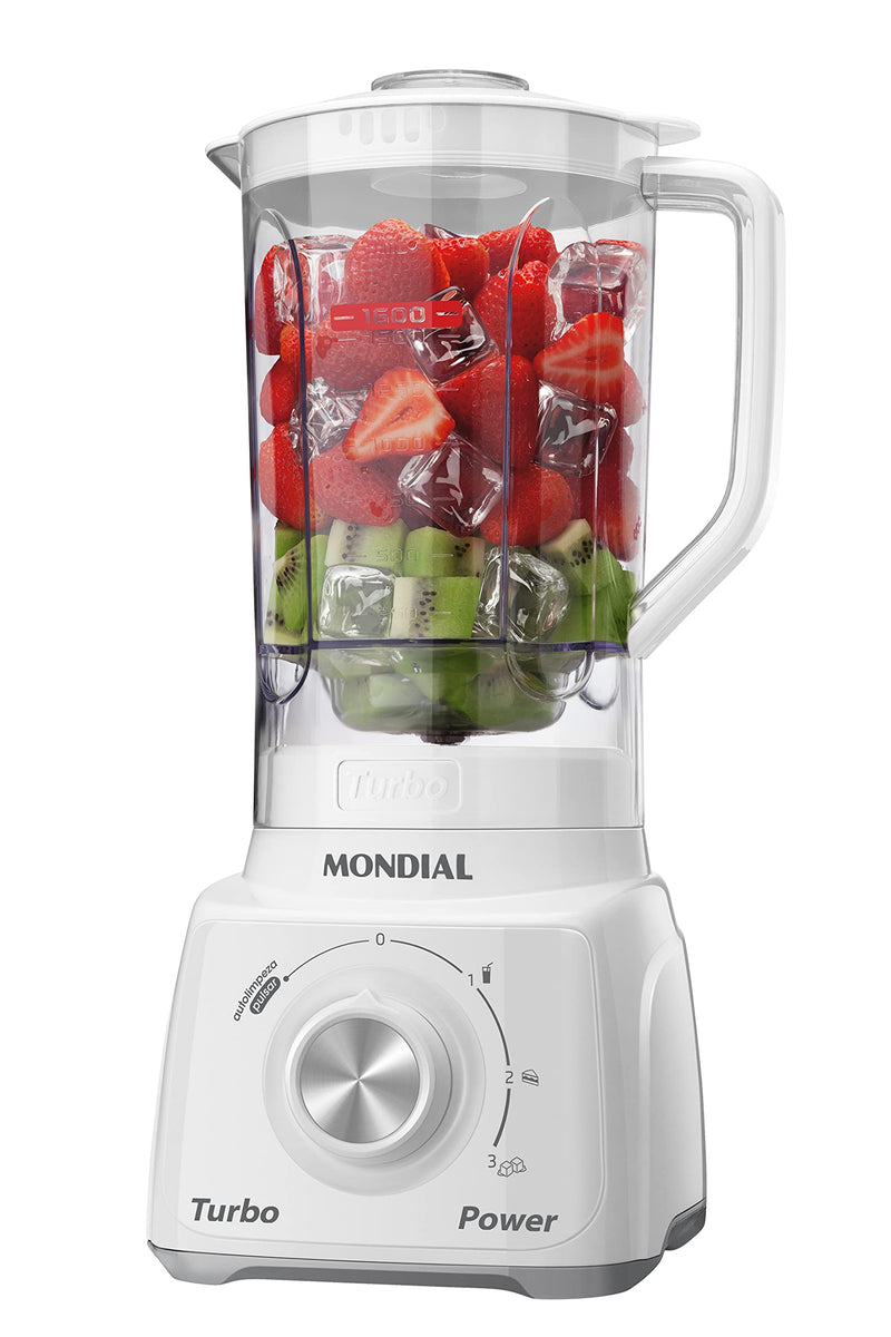 Liquidificador Mondial, Turbo Power 550W, 220V, Preto, 2,2 L - L-99 FB