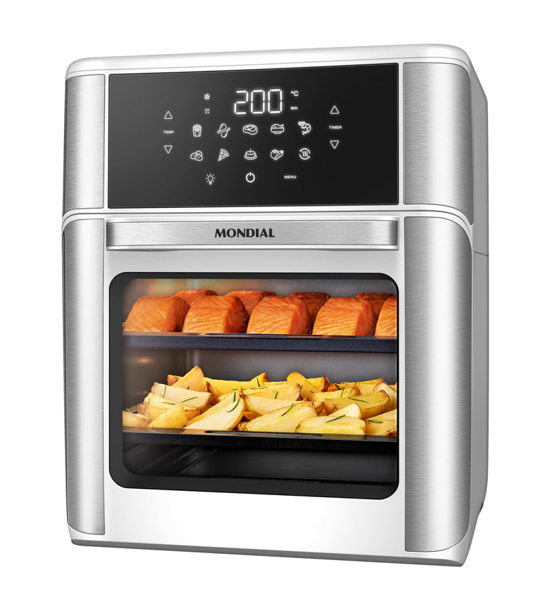 Fritadeira Air Fryer Forno Oven 12L, Mondial, Preto/Inox, 2000W, 110V - AFO-12L-BI